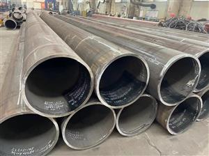 Long straight seam pipe